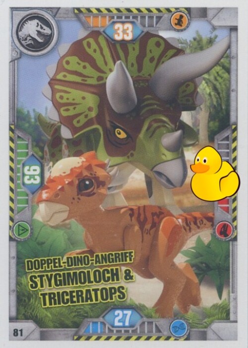 LEGO Jurassic World Serie 1 | #081 Doppel-Dino-Angriff Stygimoloch & Triceratops