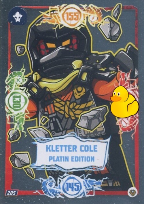 LEGO Ninjago Serie 9 Next Level  | #205 Kletter Cole Platin Edition