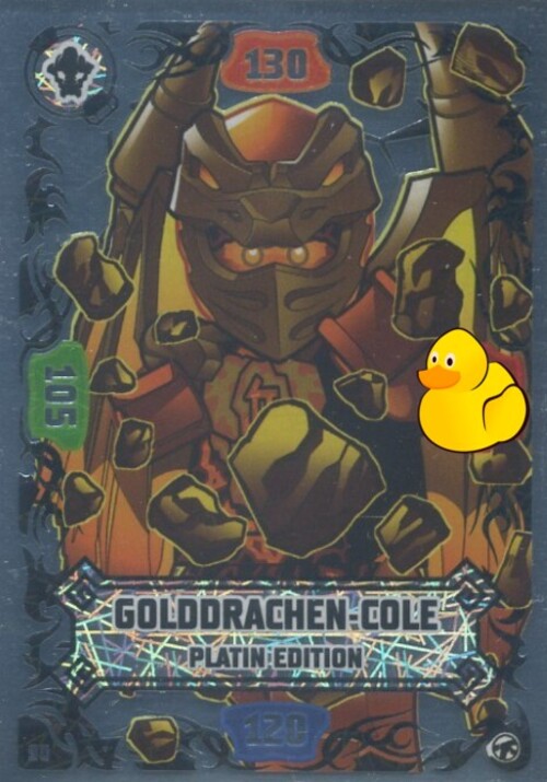 LEGO Ninjago Serie 8 Next Level | #090 Golddrachen-Cole Platin Edition