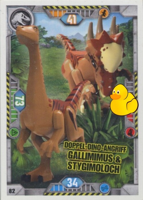 LEGO Jurassic World Serie 1 | #082 Doppel-Dino-Angriff Gallimimus & Stygimoloch