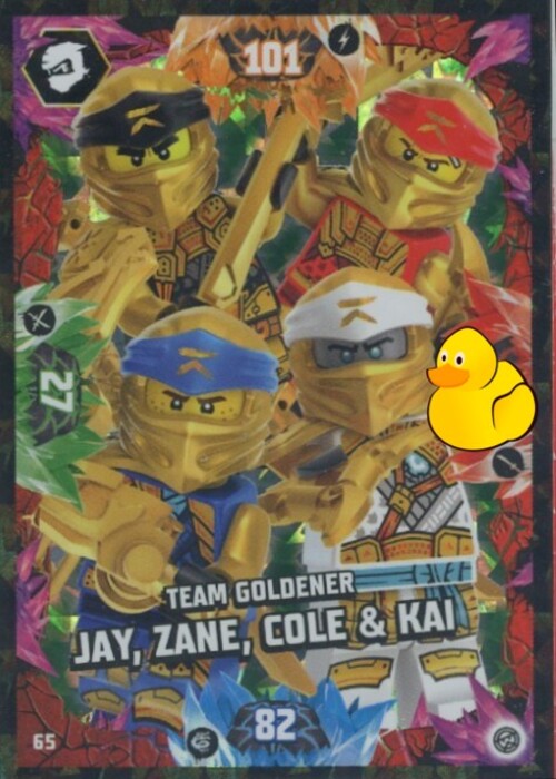 LEGO Ninjago Serie 8 | #065 Team Goldener Jay, Zane, Cole & Kai